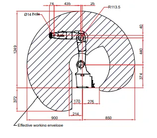 DRV 90L Working Envelope